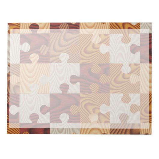 Puzzle aus Holz Notizblock (Vorderseite)