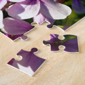 Puzzle aus Kreativholz Blume, grünes Foto (Seite)