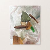 Puzzle aus Meerglas oder Strandglas (Vertikal)