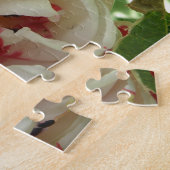 Puzzle aus rosa und weißem Tulip (Seite)