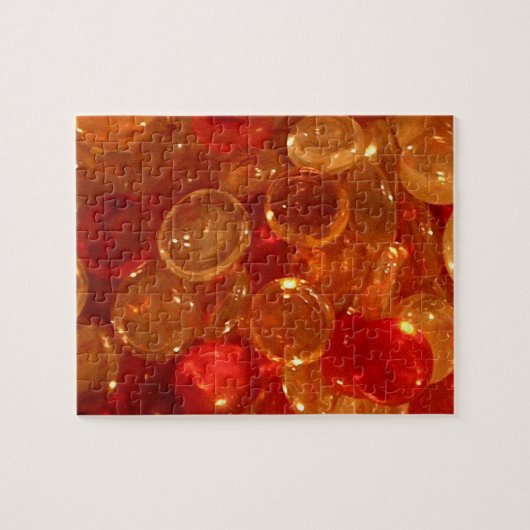 Puzzle aus Rot, Orange und Golden Bling (Horizontal)