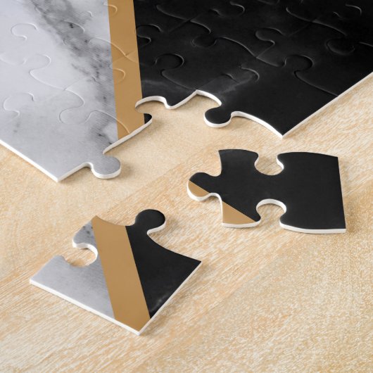 Puzzle aus schwarzem und weißem Marmor - Ihr Brief (Seite)