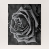Puzzle aus schwarzem und weißem Rosenblumen (Vertikal)