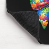 Puzzle Autism Ribbon Coquette Bow Be Kind Autismus Mousepad (Ecke)