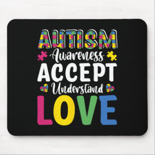 Puzzle Autismus-Bewusstsein Akzeptieren Verstehen  Mousepad