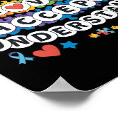 Puzzle Autismus Bewusstsein Freundschaft Bracelet  Poster (Ecke)