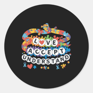 Puzzle Autismus Bewusstsein Freundschaft Bracelet Runder Aufkleber