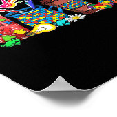 Puzzle Autismus Bewusstsein Tag Kaffee Latte Cups Poster (Ecke)