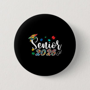 Puzzle Autistic Autism Abschluss Senior 2026 Boys Button