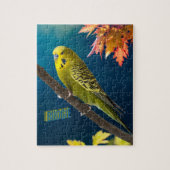 Puzzle Autumn Tree Vibrant Budgie Bird (Vertikal)