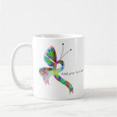Puzzle Awareness Ribbon Butterfly Kaffee Tasse (Links)