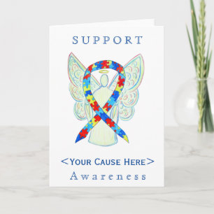Puzzle Awareness Ribbon Engel individuelle Karte