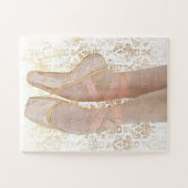 Puzzle Ballet Toe Shoes Jigsaw Puzzle - Pink Gold (Horizontal)