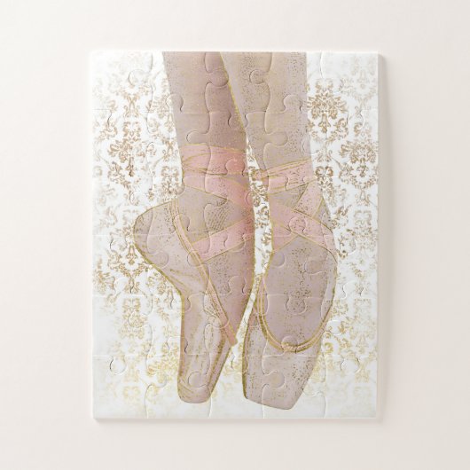 Puzzle Ballet Toe Shoes Jigsaw Puzzle - Pink Gold (Vertikal)