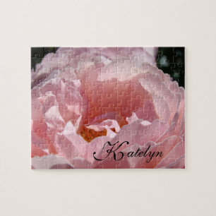 Puzzle benutzerdefinierten Ihren Namen Rosa Blume
