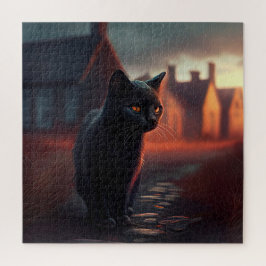 Puzzle Black Cat