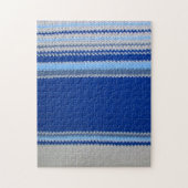 Puzzle - Blaue Streifen in Crochet (Vertikal)