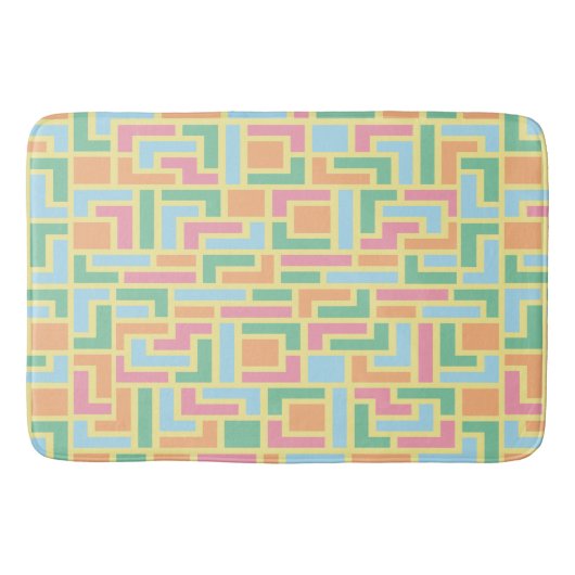 Puzzle Blocks Bath Mat Badematte (Vorderseite)