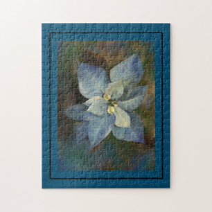 Puzzle - Blue Poinsettia