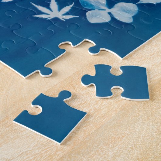 Puzzle blüht Cyanotype - Frühlingsluft (Seite)