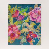 Puzzle - Blume mit gestrichenen Hibisken (Vertikal)