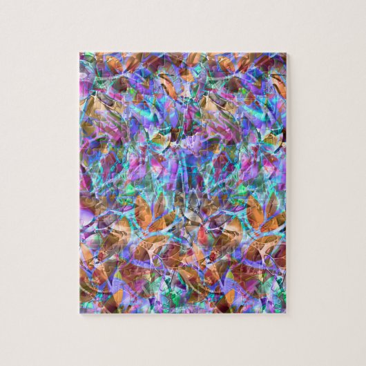 Puzzle Blumen Abstract Bleiglasfenster (Vertikal)