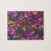 Puzzle Blumen Abstract Bleiglasfenster (Horizontal)