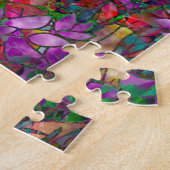 Puzzle Blumen Abstract Bleiglasfenster (Seite)
