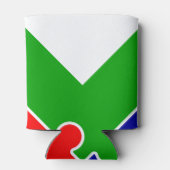 Puzzle-Buchstabe X-Monogramm Dosenkühler (Rückseite)