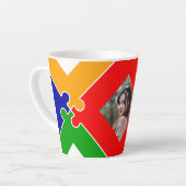 Puzzle-Buchstabe X-Monogramm Milchtasse (Linke Ecke)