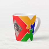Puzzle-Buchstabe X-Monogramm Milchtasse (Rechte Ecke)