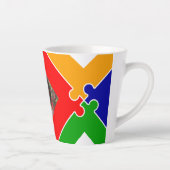 Puzzle-Buchstabe X-Monogramm Milchtasse (Rechts)