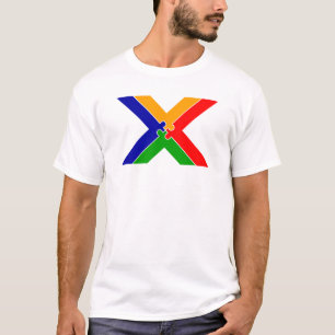 Puzzle Buchstabe X Monogramm T-Shirt
