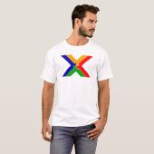 Puzzle Buchstabe X Monogramm T-Shirt (Vorne ganz)