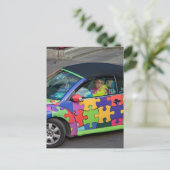 PUZZLE BUG CAR POSTCARD POSTKARTE (Stehend Vorderseite)