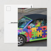 PUZZLE BUG CAR POSTCARD POSTKARTE (Vorne/Hinten)