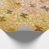 Puzzle Butterflies und Daisies-Browns von STaylor Geschenkpapier (Ecke)