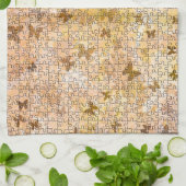 Puzzle Butterflies und Daisies-Browns von STaylor Küchentuch (Gefaltet)