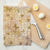 Puzzle Butterflies und Daisies-Browns von STaylor Küchentuch (Viertel Falte)