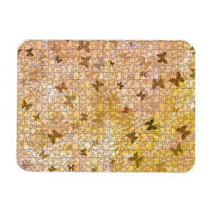 Puzzle Butterflies und Daisies-Browns von STaylor Magnet