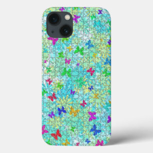 Puzzle Butterflies und Daisies-Colorful von ST. Ay iPhone 13 Hülle