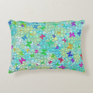 Puzzle Butterflies und Daisies-Colorful von ST. Ay Zierkissen