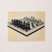 Puzzle: Chessboard and Chess Teile Puzzle (Horizontal)