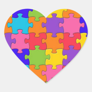Puzzle Collection Herz-Aufkleber