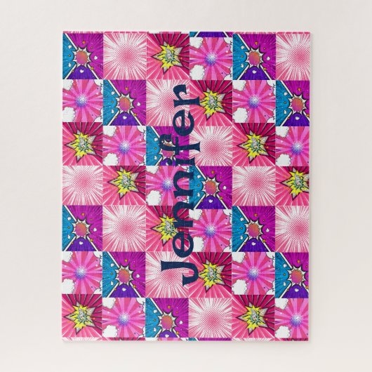 Puzzle Comic Superheld personalisiert (Vertikal)