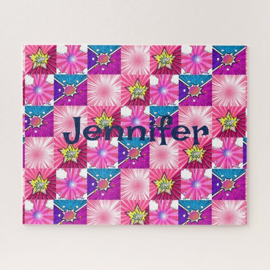 Puzzle Comic Superheld personalisiert (Horizontal)