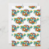Puzzle Cube Birthday Einladung (Rückseite)
