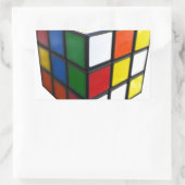 Puzzle Cube der 80er Jahre Rechteckiger Aufkleber (Tasche)
