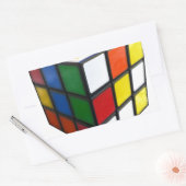 Puzzle Cube der 80er Jahre Rechteckiger Aufkleber (Umschlag)