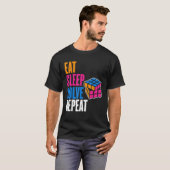 Puzzle Cube Eat Sleep Solve Speed Cubi T-Shirt (Vorne ganz)